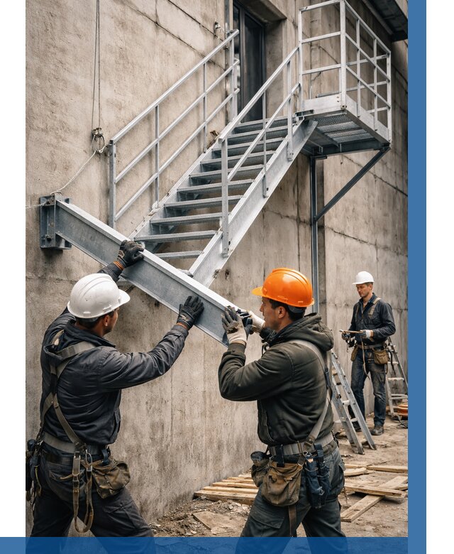 Монтаж металлических лестниц в Ярцеве от 15261 р. | ВЫСОТНИК-Рцв