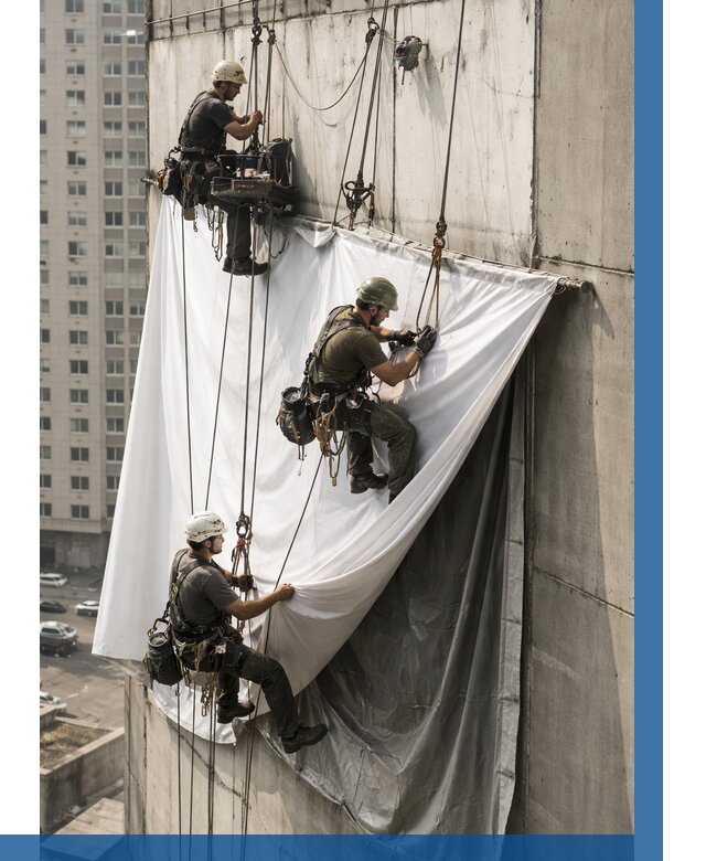 Замена баннерного полотна в Ярцеве от 6613 р. | ВЫСОТНИК-Рцв—заказать