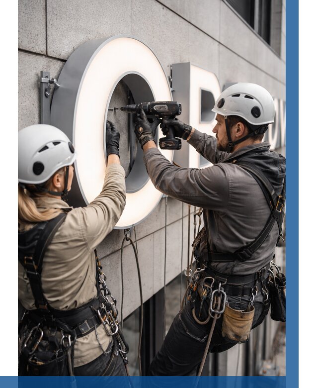 Монтаж световых букв в Ярцеве от 3052 р. под ключ ВЫСОТНИК-Рцв