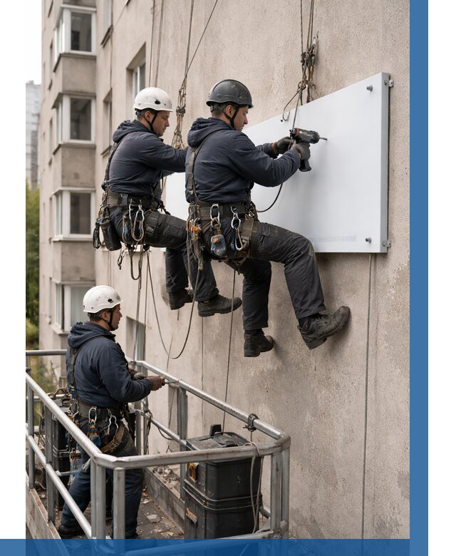 Монтаж табличек и указателей в Ярцеве от 3561 р. | ВЫСОТНИК-Рцв