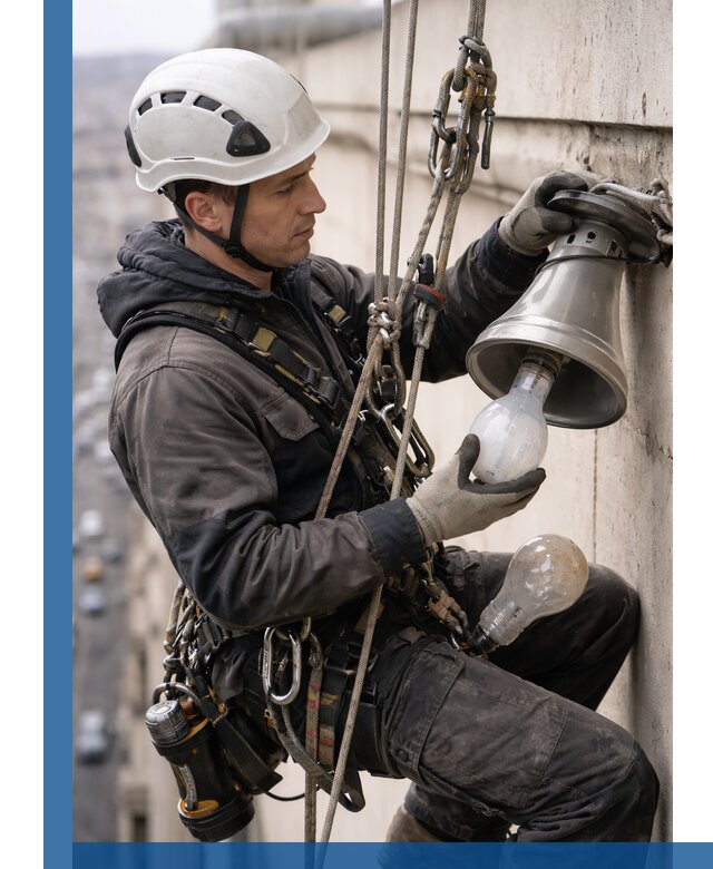 Замена ламп на высоте в Ярцеве профессионально и быстро