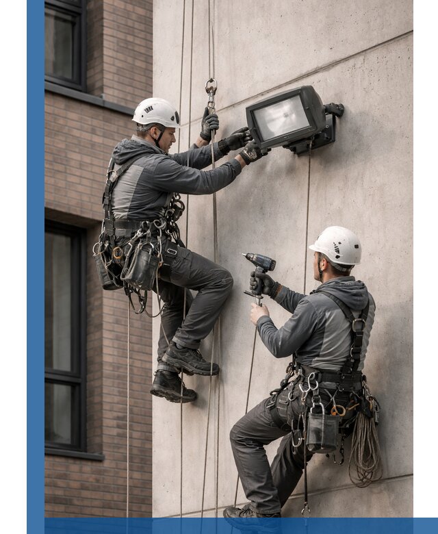 Профессиональный монтаж фасадных прожекторов в Ярцеве под ключ