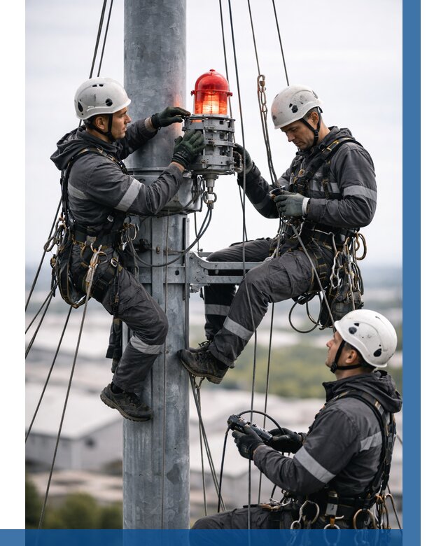 Монтаж заградительных огней в Ярцеве от 8648 р. | ВЫСОТНИК-Рцв