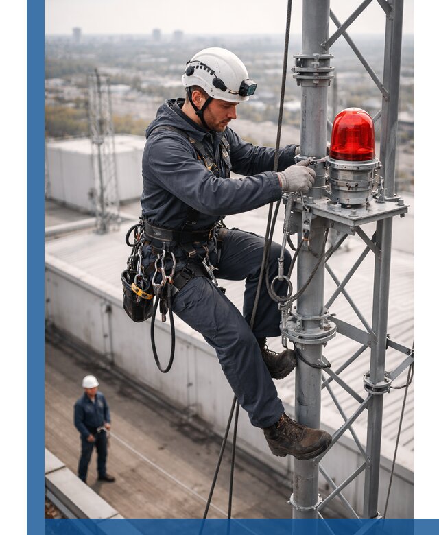 Монтаж заградительных огней и обслуживание объектов в Ярцеве