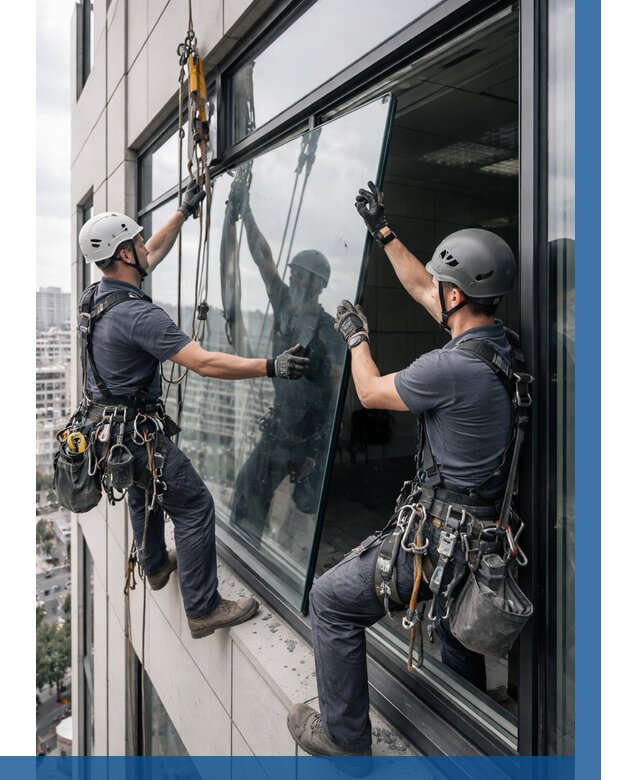 Замена стеклопакетов на высоте в Ярцеве от 5596 р. | ВЫСОТНИК-Рцв