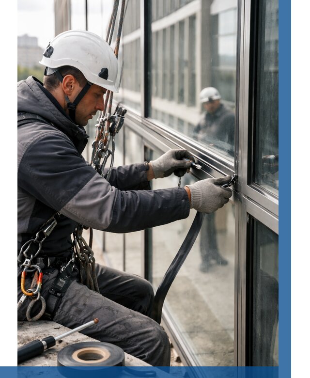 Ремонт витражных конструкций в Ярцеве от 3561 р. | ВЫСОТНИК-Рцв