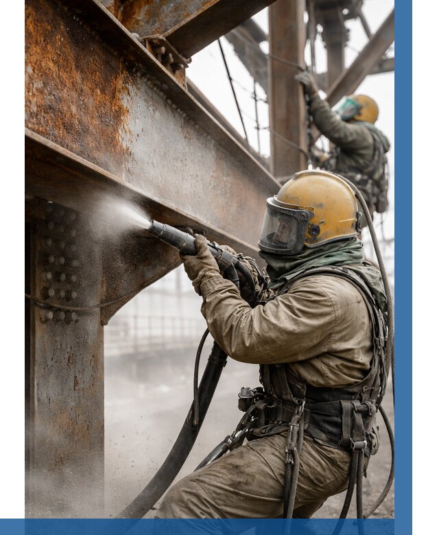 Пескоструйная очистка металлоконструкций в Ярцеве по 610 р.  ВЫСОТНИК-Рцв