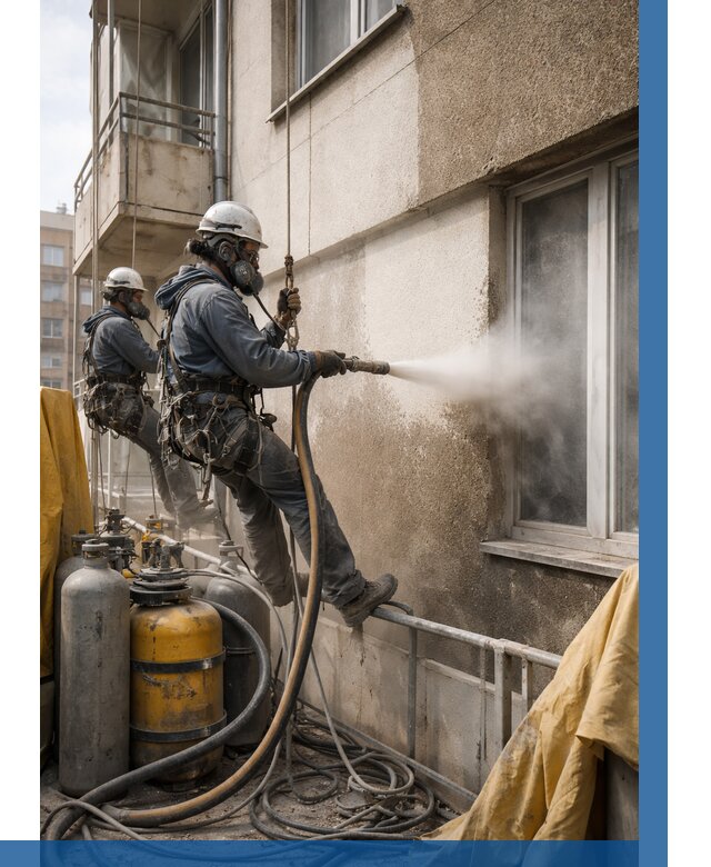 Пескоструйная очистка фасада в Ярцеве от 661 р. | ВЫСОТНИК-Рцв