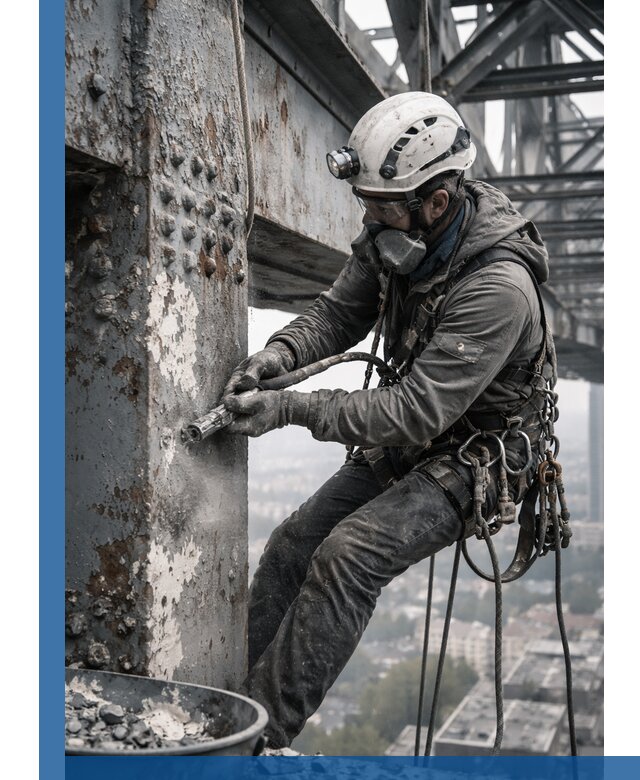 Удаление старой краски с металлических конструкций в Ярцеве