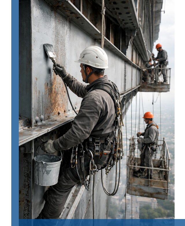 Покраска металлоконструкций на высоте в Ярцеве профессионально