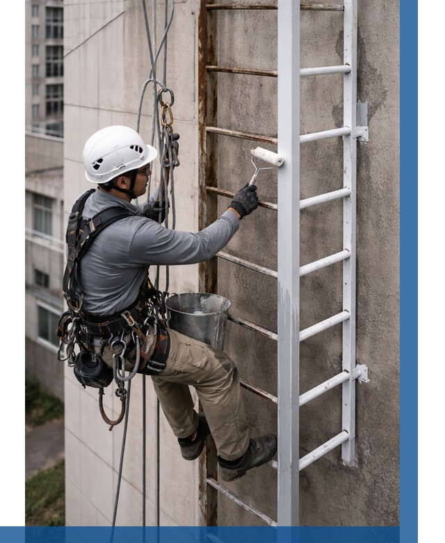 Покраска пожарных лестниц в Ярцеве от 4578 р. | ВЫСОТНИК-Рцв