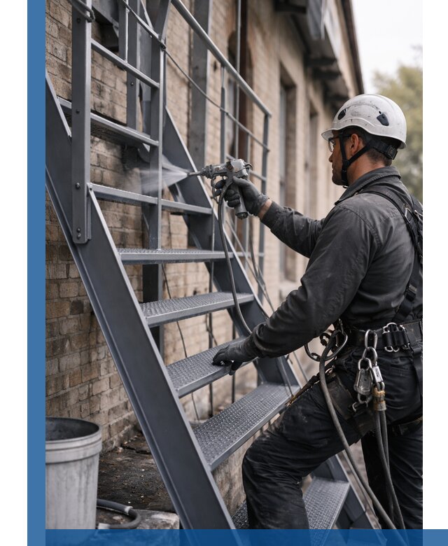 Покраска и антикоррозионная защита пожарных лестниц в Ярцеве