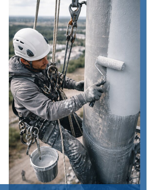 Покраска мачт связи под ключ в Ярцеве от 865 р. | ВЫСОТНИК-Рцв