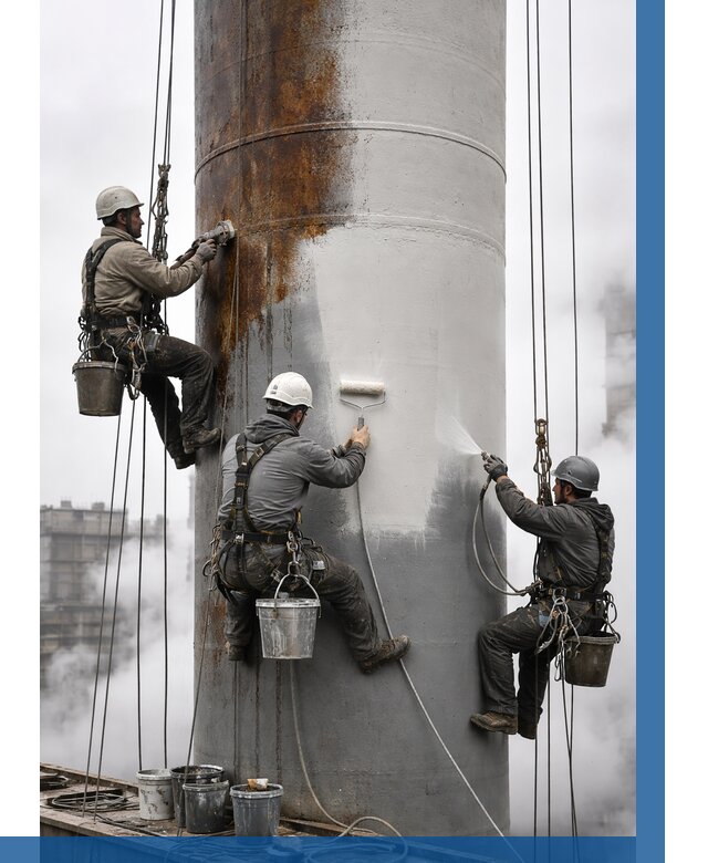 Покраска дымовых труб в Ярцеве от 8648 р. | ВЫСОТНИК-Рцв