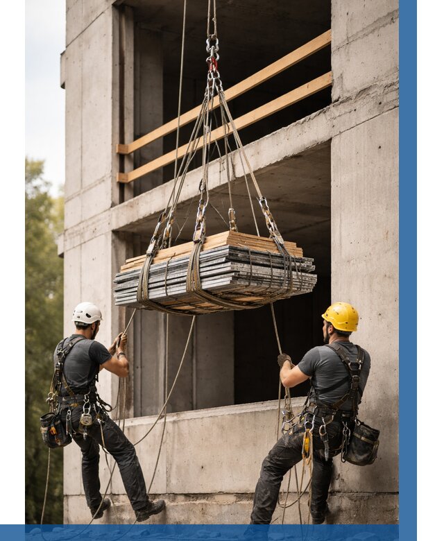 Подъем материала на этаж веревками в Ярцеве от 1526 р. | ВЫСОТНИК-Рцв