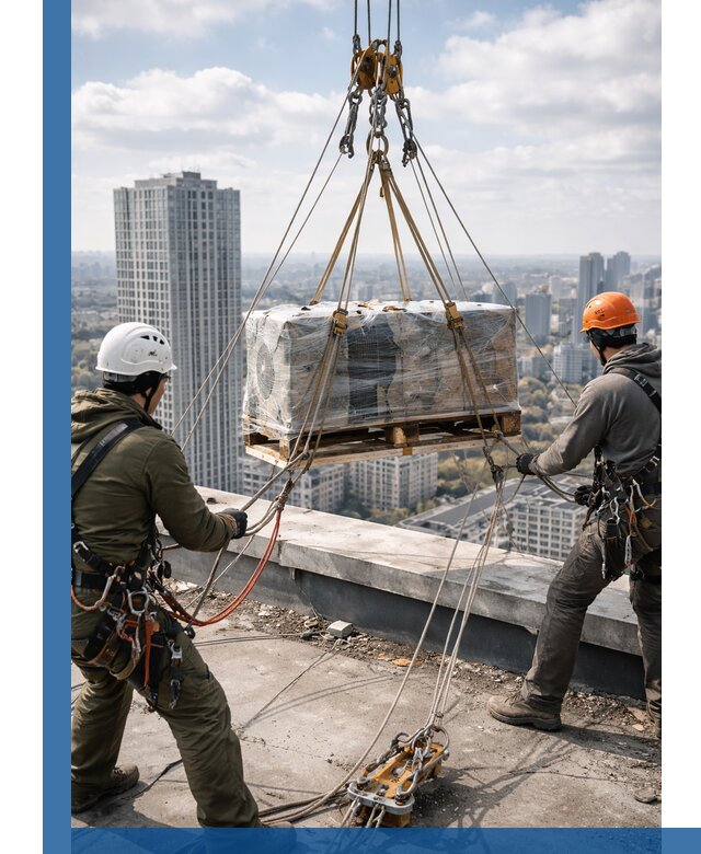 Подъем и монтаж крупногабаритных грузов на крышу в Ярцеве