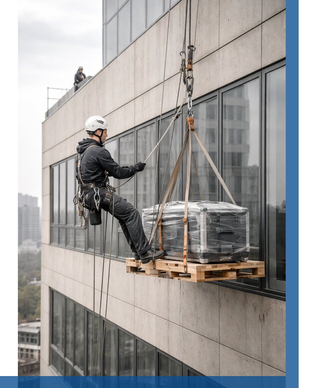 Спуск груза по фасаду в Ярцеве от 3561 р. | ВЫСОТНИК-Рцв