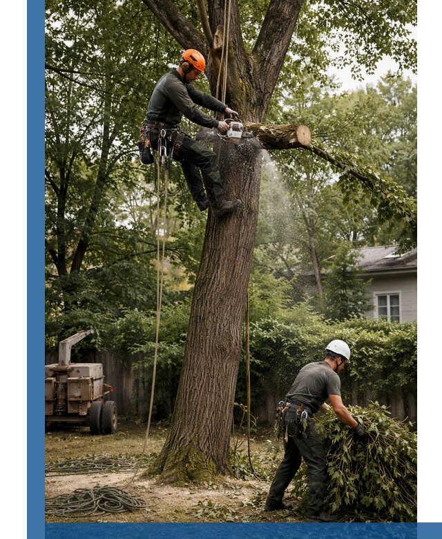Кронирование деревьев в Ярцеве, безопасная высотная обрезка