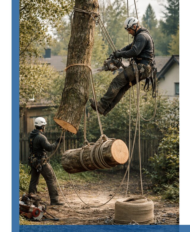 Валка деревьев частями в Ярцеве, безопасно и аккуратно