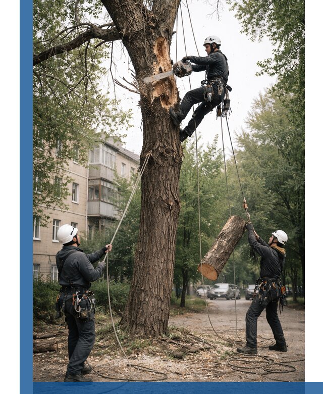 Срочное удаление аварийных деревьев в Ярцеве с гарантией безопасности