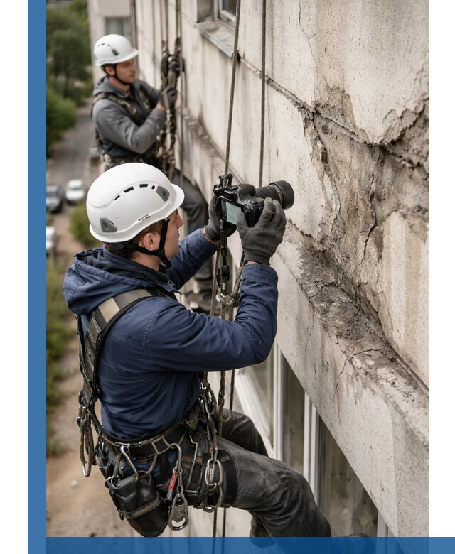 Фотофиксация дефектов фасада с высотной съемкой в Ярцеве