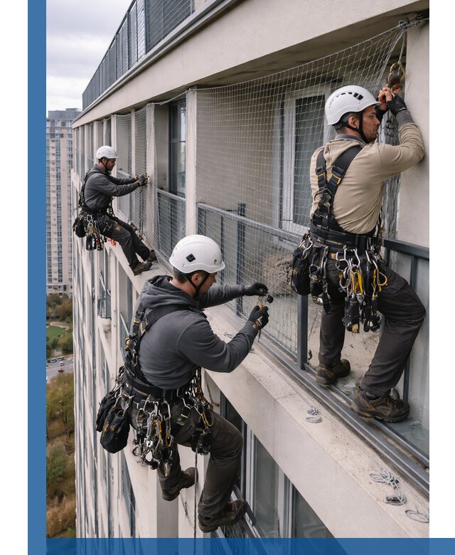 Профессиональный монтаж защитной сетки от птиц в Ярцеве